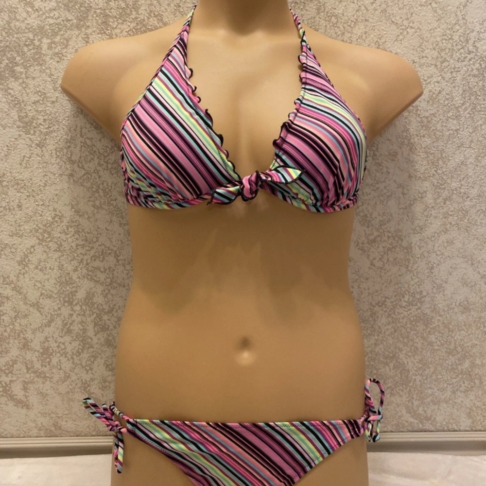 Victoria's Secret Multicolor Striped Bikini